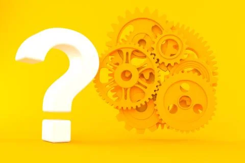Teamwork background with question mark Stock Illustration
