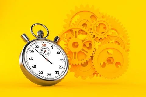 Teamwork background with stopwatch Stock Illustration