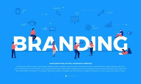Teamwork building branding Stock Illustration