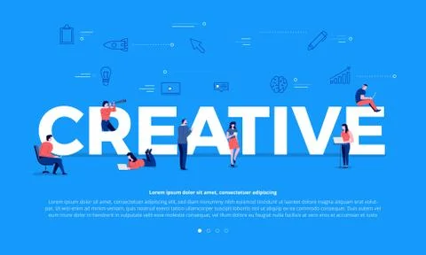 Teamwork building creative Stock Illustration