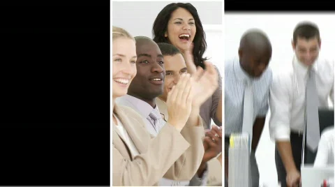 Teamwork Busines panels Stock Footage 584669