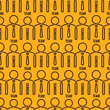Teamwork Business Concept yellow Pattern vector Background Stock Illustration