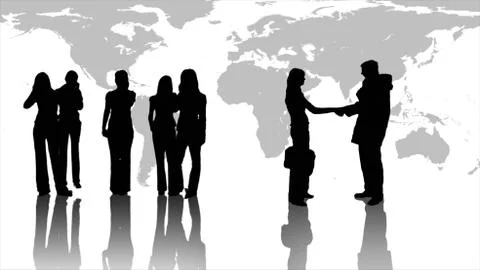 Teamwork in Business Stock Illustration
