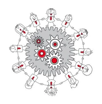Teamwork business Stock Illustration
