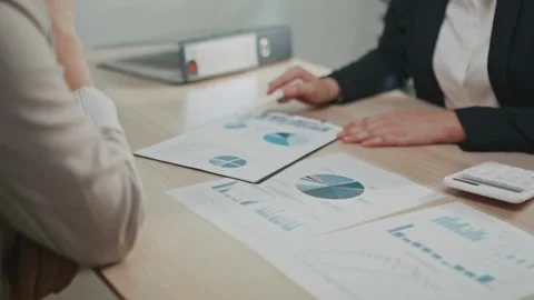 Teamwork business planning concept unrecognized charts, diagrams, papers, Stock Footage 256742795