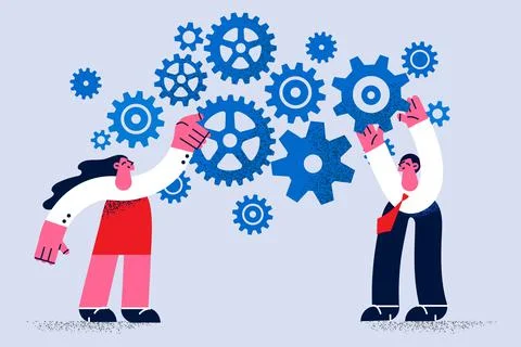 Teamwork, business work collaboration concept Stock Illustration