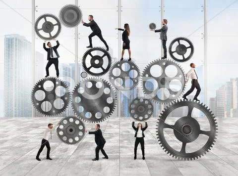 Teamwork of businesspeople Stock Photos