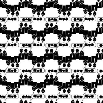 Teamwork chat pattern seamless vector Illustrazione stock
