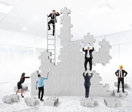Teamwork collaborates Stock Illustration