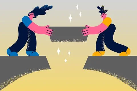 Teamwork, collaboration and cooperation concept Stock Illustration