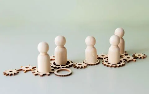 Teamwork, collaboration, and the interconnected nature of work concept. Stock Photos
