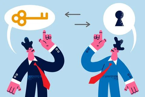 Teamwork, collaboration and uniting efforts concept Stock Illustration