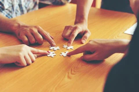 Teamwork Collaboration together. 스톡 사진