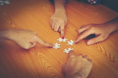 Teamwork Collaboration together. Foto stock