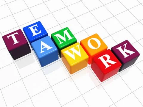 Teamwork in colour Stock Illustration