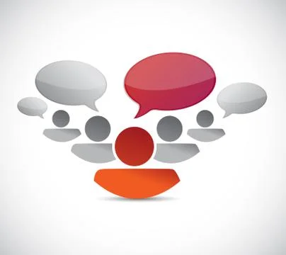 Teamwork communication concept illustration Stock Illustration