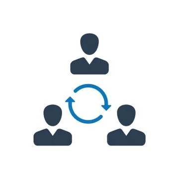 Teamwork Communication Icon Illustrazione stock