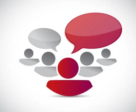 Teamwork communication illustration design Stock Illustration