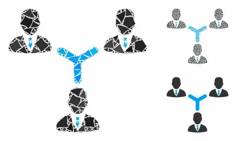 Teamwork Composition Icon of Tremulant Elements 스톡 일러스트