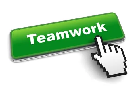 Teamwork concept 3d illustration isolated Stockillustratie