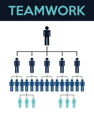 Teamwork concept, abstract business background Stock Illustration