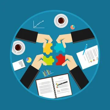 Teamwork concept. Business solution concept. Business background. Stock Illustration