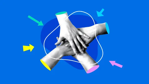 Teamwork concept. Colleagues folding their hands together. Bunch of peoples Stock Footage 331216700