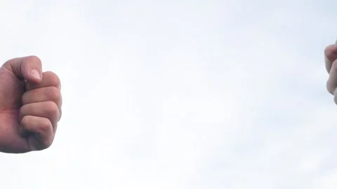 Teamwork concept. fist to fist commit solidarity a respect and brotherhood Stock Footage 132959187