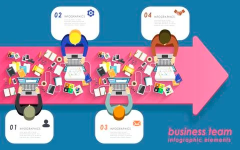 Teamwork concept flat design 스톡 일러스트