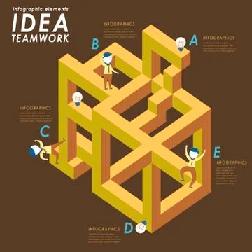 Teamwork concept flat design Illustrazione stock