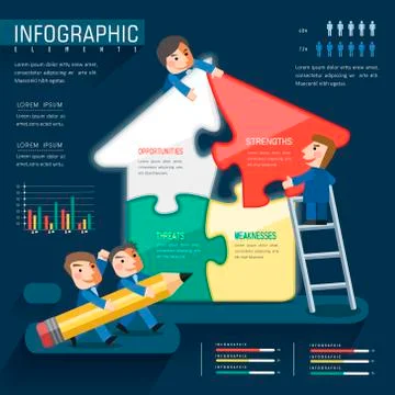 Teamwork concept flat design 스톡 일러스트