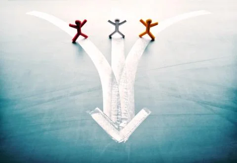 Teamwork concept, group of people with the same goal Stockfoto's