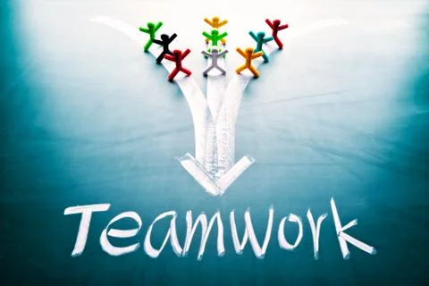 Teamwork concept, group of people with the same goal Stockfoto's