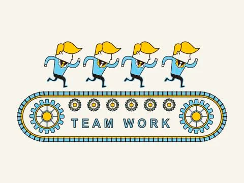 Teamwork concept 库存插图