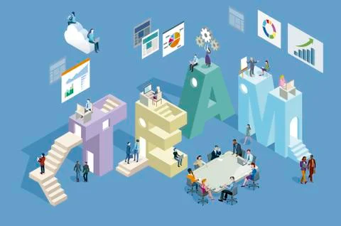 Teamwork Concept Stock Illustration