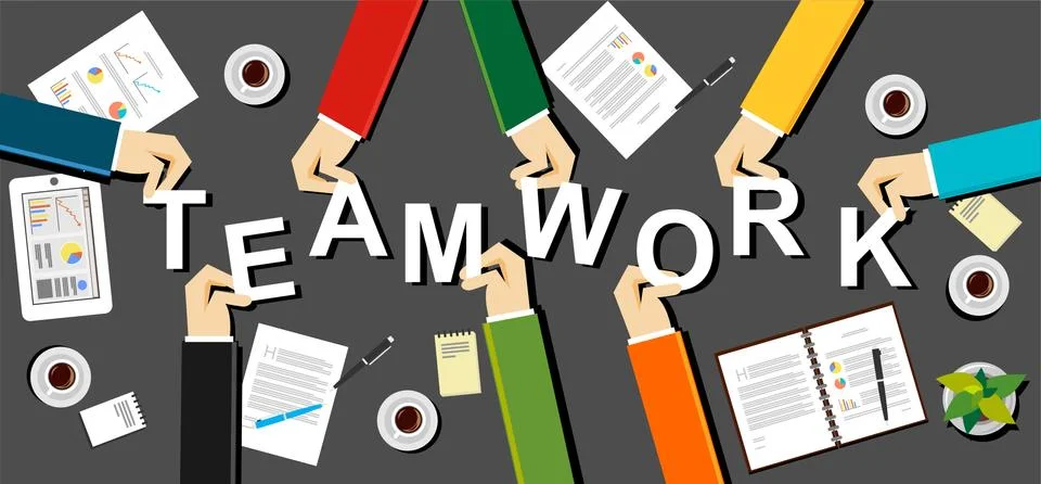 Teamwork concept illustration. Flat design illustration concepts for teamwork Stock Illustration
