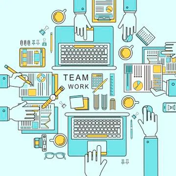 Teamwork concept illustration Stock Illustration