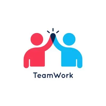 Teamwork concept logo. Team work icon on white Stock Illustration