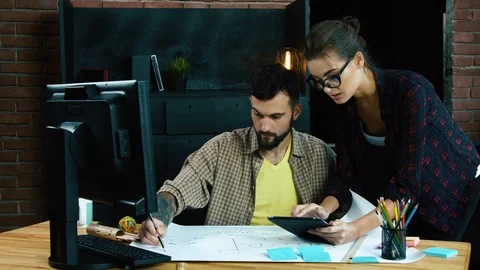 Teamwork concept at office background Stock Footage 92128278