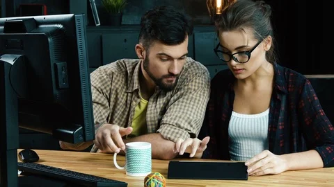 Teamwork concept at office background Stock Footage 92132221