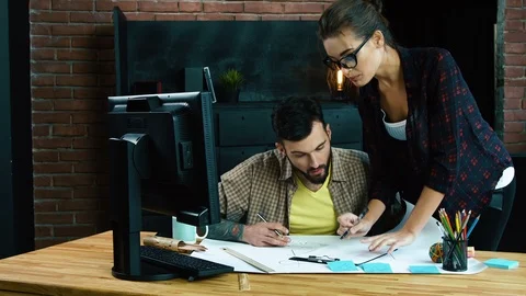 Teamwork concept at office background Stock Footage 92144064