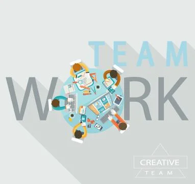 Teamwork concept, vector. Иллюстрация