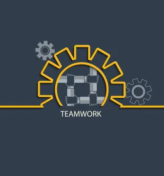 Teamwork concept. Vector. Stock Illustration