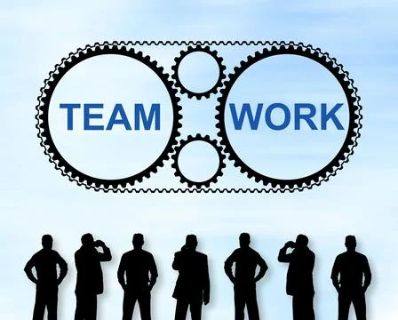 Teamwork concept on a wall Stock-Fotos