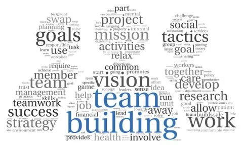 Teamwork concept in word tag cloud Stock Illustration