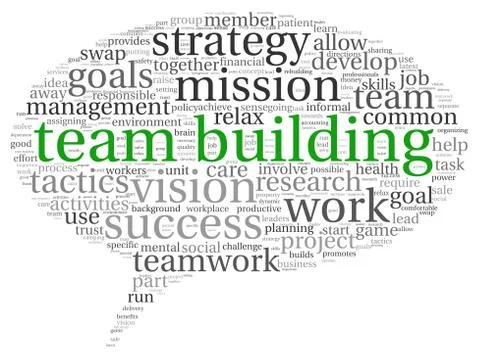 Teamwork concept in word tag cloud Stock Illustration