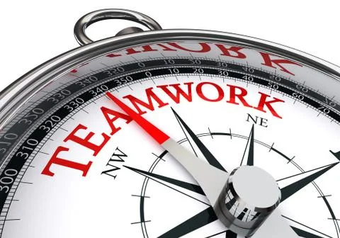 Teamwork conceptual compass Stock Illustration