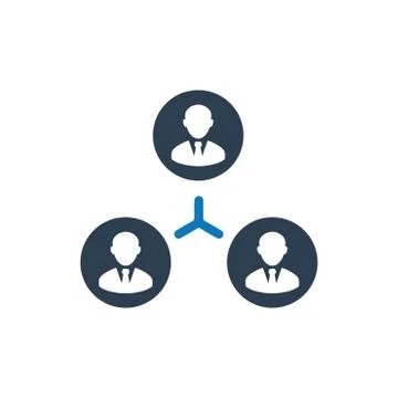 Teamwork Connection Icon Stock Illustration