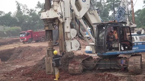 Teamwork on construction site Stock Footage 160236347