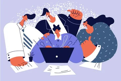 Teamwork, cooperation, business group concept Stock-Illustration